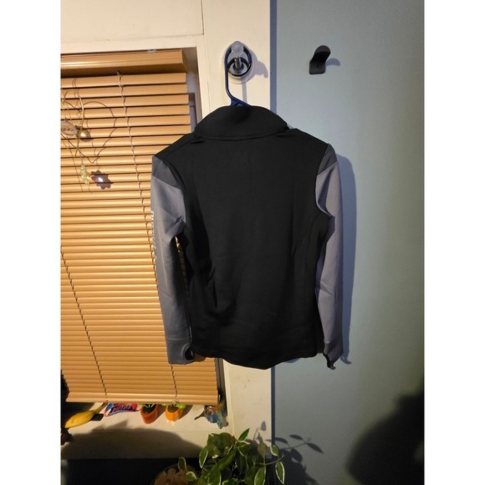 Mizuno Performance Track Jacket Zip Up Athletic Black Grey XXS